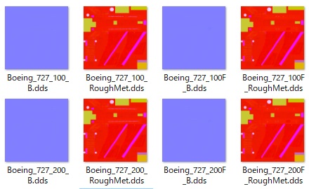 Boeing 727 Common Normal map / RoughMet Textures pack for Civil ...