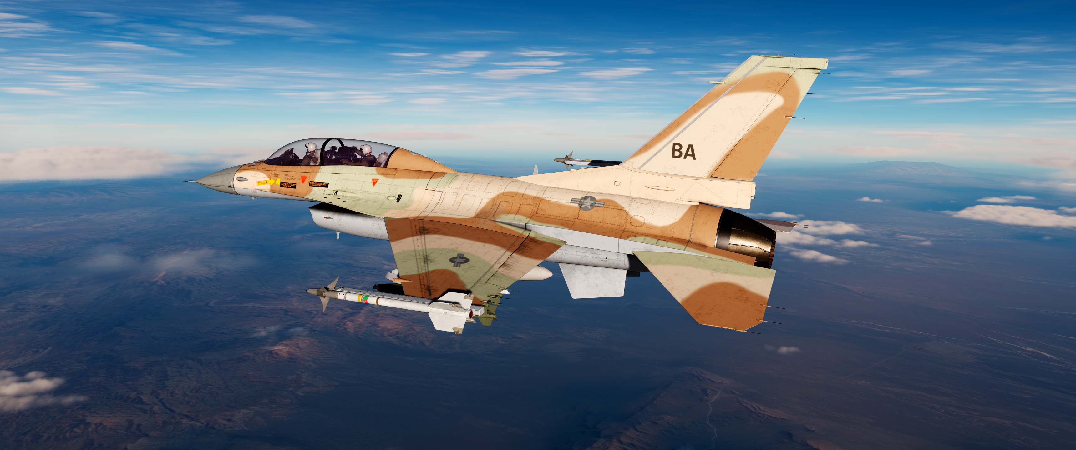 USAF Iron Eagle F16D blk 50 NS (no spine) SUFA MOD