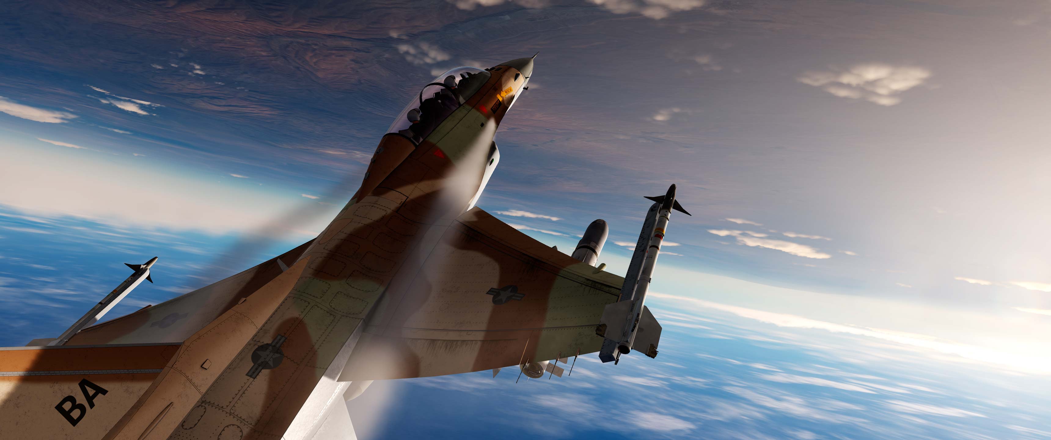 USAF Iron Eagle F16D blk 50 NS (no spine) SUFA MOD