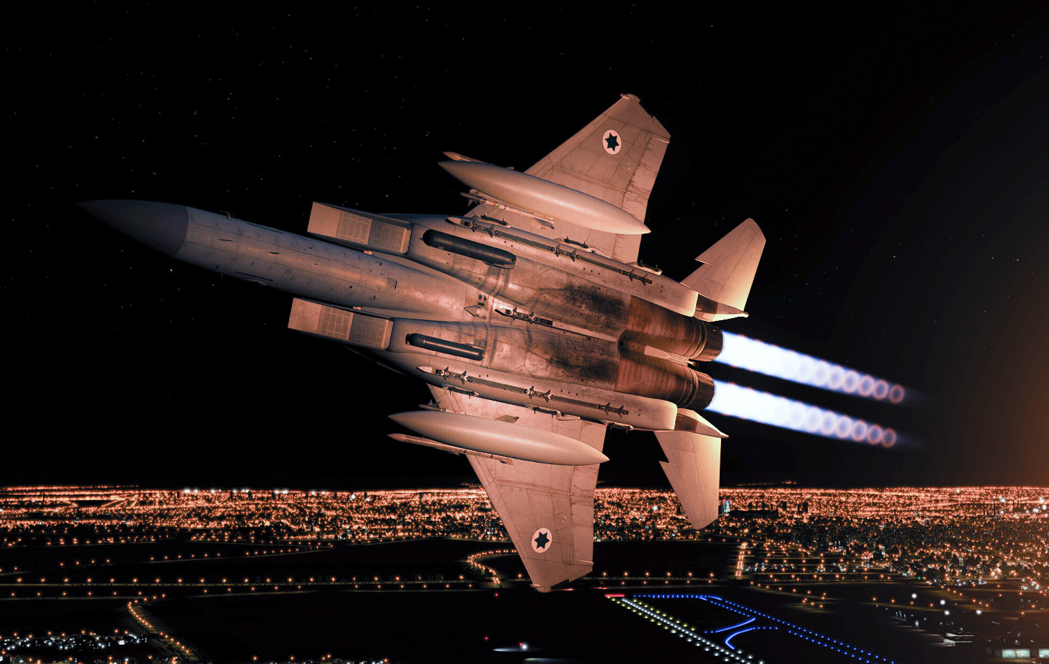 Operation Iron Hail Night time runway strike (single pilot/multicrew