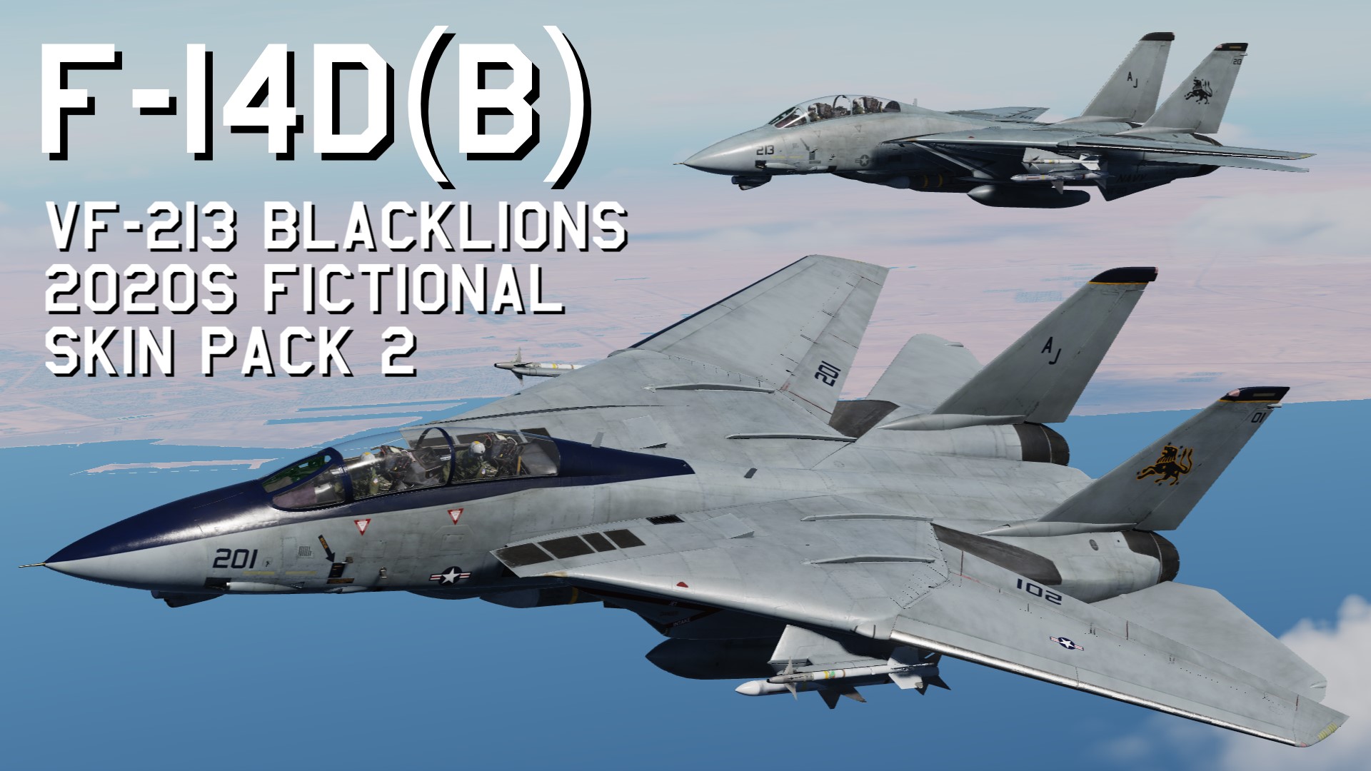 F-14D(B) VF-213 Blacklions 2020s fictional Skin Pack 2